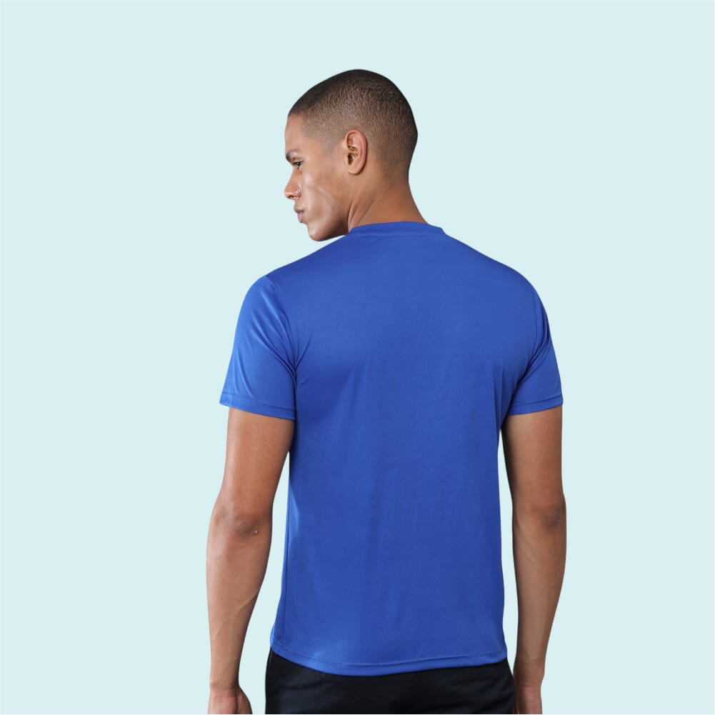Greys&Blues Mobilitee Round Neck T-Shirt- Blue